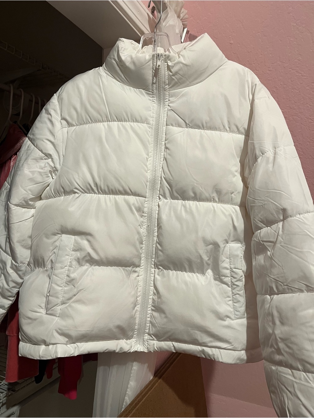 Forever 21 White Puffer Jacket - Boxy Insulated Coat